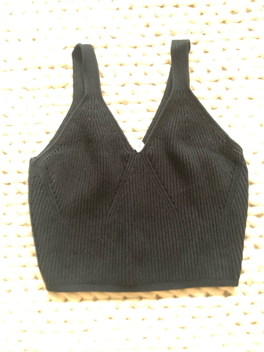 Lululemon Black Knit Crop Top